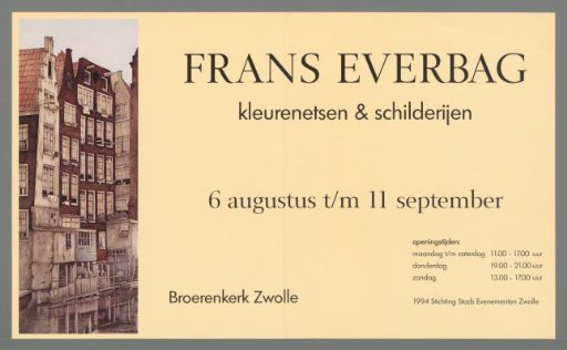Frans Everbag, Color Etchings and Paintings
