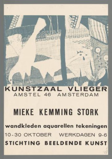 Mieke Kemming Stork, wall hangings, watercolors, drawings