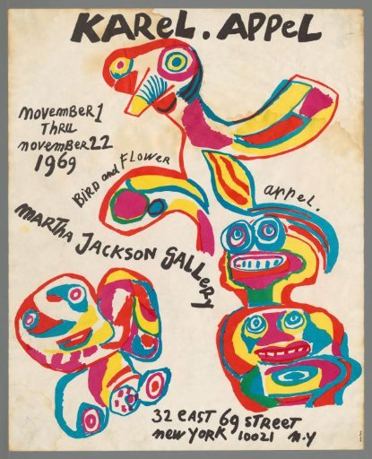 Karel Appel, Bird and Flower