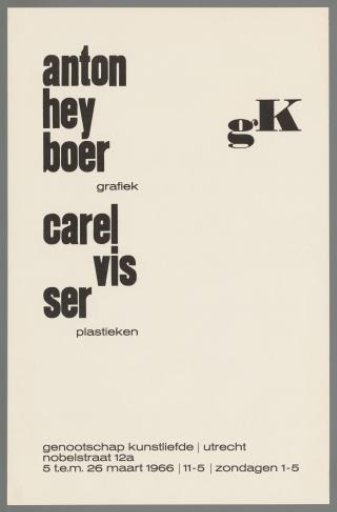 Anton Heyboer, prints - Carel Visser, sculptures
