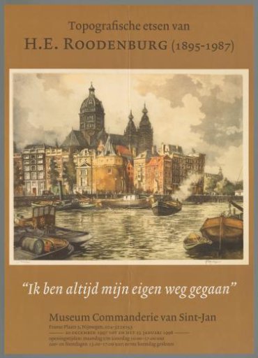 Topographical Etchings by H.E. Roodenburg (1895-1987)