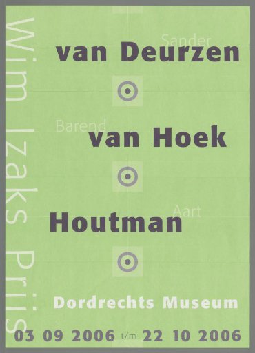 Wim Izaks Prize: Sander van Deurzen, Barend van Hoek, Aart Houtman