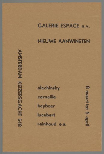 New acquisitions, Alechinsky, Corneille, Heyboer, Lucebert, Reinhoud and others
