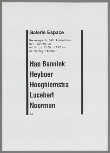 Han Bennink, Heyboer, Hooghiemstra, Lucebert, Noorman and others
