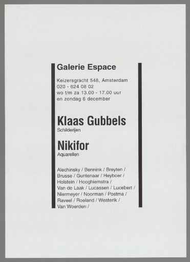 Klaas Gubbels, paintings and Nikifor, watercolors