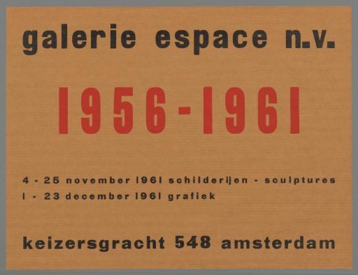 Galerie Espace N.V. 1956-1961