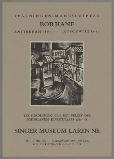 Bob Hanf, drawings, manuscripts. Amsterdam 1894 - Auschwitz 1944