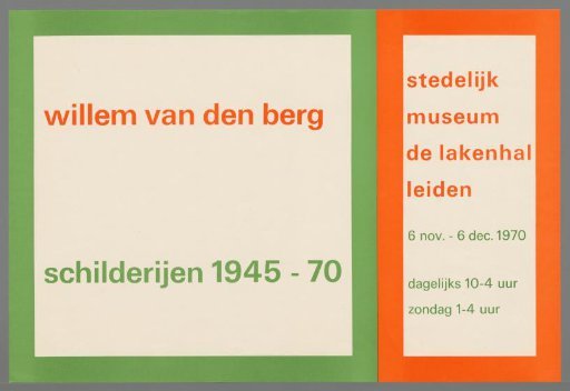 Willem van den Berg, paintings 1945-70