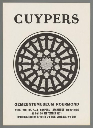 Cuypers. Work by Dr. P.J.H. Cuypers, architect (1827-1921)