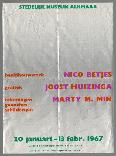 Nico Betjes Sculpture. Joost Huizinga Prints. Marty M. Min Drawings, Gouaches, Paintings