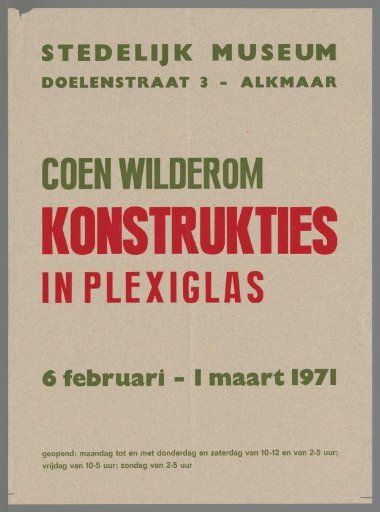 Coen Wilderom, Constructions in Plexiglass