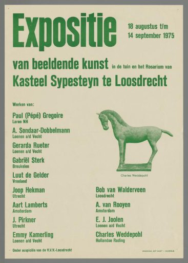 Exhibition of visual arts in the garden and the Rosarium of Kasteel Sypesteyn in Loosdrecht
