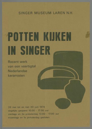 Looking at Pots at Singer: Recent Work by About Forty Dutch Ceramists