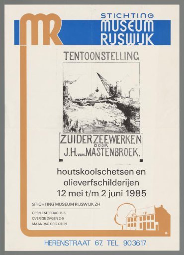 Exhibition on the Zuiderzee Works by J.H. van Mastenbroek. Charcoal Sketches and Oil Paintings