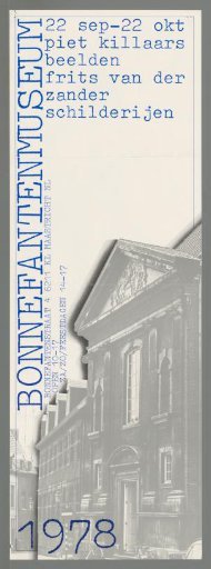 Piet Killaars, Sculptures. Frits van der Zander, Paintings