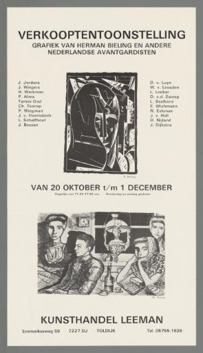 Sale Exhibition. Graphics by Herman Bieling and Other Dutch Avant-Garde Artists