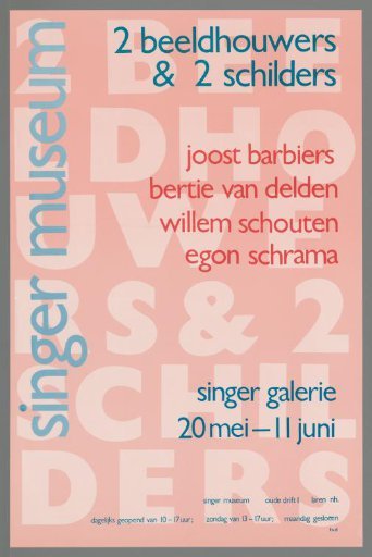Two Sculptors & Two Painters. Joost Barbiers, Bertie van Delden, Willem Schouten, Egon Schrama
