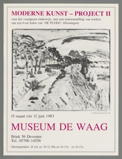 Modern Art - Project II. For Secondary Education, with an Exhibition of Works by Six Members of 'De Ploeg' (Groningen)