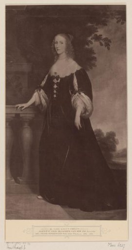Photographic reproduction of a painted portrait of Agnes van Renesse van der Aa