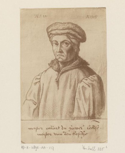 Photographic reproduction of a drawn portrait of Alard du Hameel