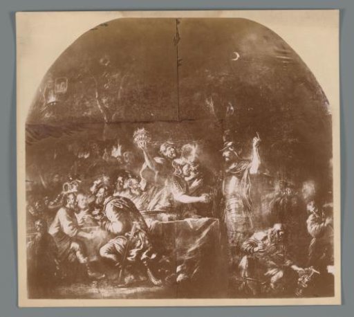 Photographic reproduction of the painting The Conspiracy of the Batavians under Claudius Civilis by Govert Flinck and Jürgen Ovens