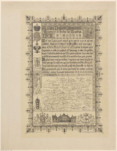 Address of tribute sent to the Tsar, 1899