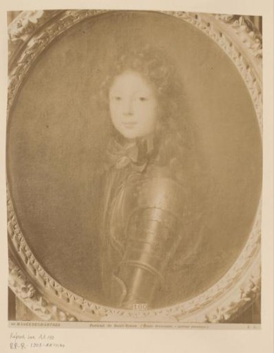 Photographic reproduction of a painted portrait of Louis de Rouvroy, Duke of Saint-Simon, by Hyacinthe Rigaud