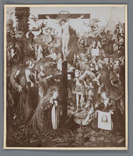 Photographic reproduction of the painting The Crucifixion by Jacob Cornelisz van Oostsanen
