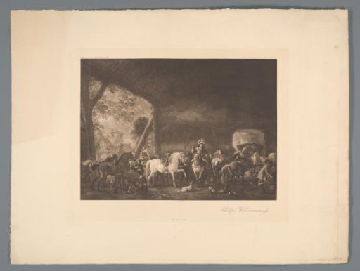 Photographic Reproduction of The Arrival at the Inn by Philips Wouwerman