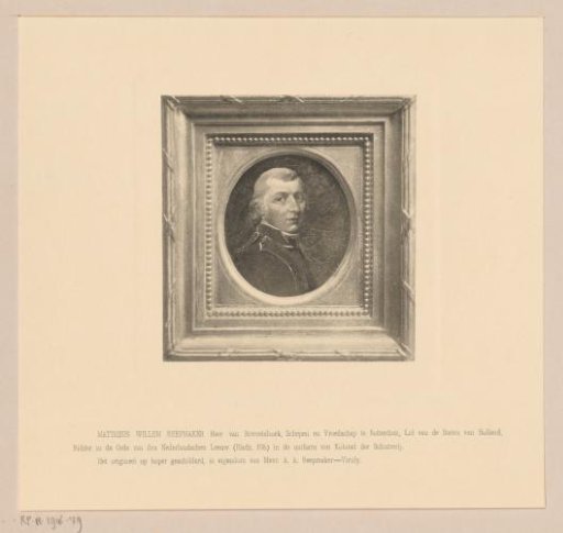 Portrait of Mattheus Willem Reepmaker van Strevelshoek