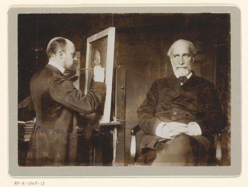 Jan Veth Painting a Portrait of Willem Stoeder
