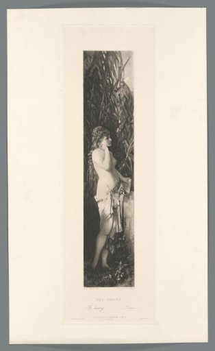 Reproduction of a painting of the five-paneled work The Five Senses with Hearing by Hans Makart
