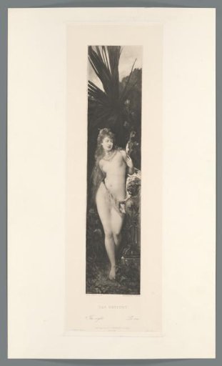 Reproduction of a painting of the five-paneled work The Five Senses with Sight by Hans Makart