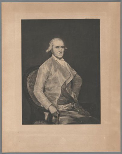 Reproduction of a painted portrait of Francisco Bayeu by Francisco de Goya