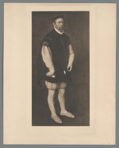 Reproduction of a painted portrait of Perejón by Anthonis Mor