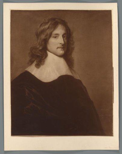 Photographic reproduction of a painted portrait of an unknown man by Adriaen Hanneman
