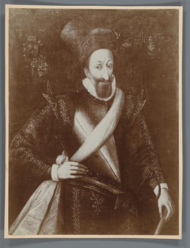 Photographic reproduction of a painted portrait of Henry IV, King of France