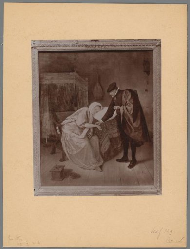 Photographic Reproduction of the Painting The Sick Woman by Jan Steen