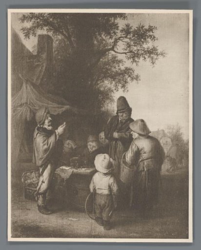Reproduction of the Painting The Quack Doctor by Adriaen van Ostade