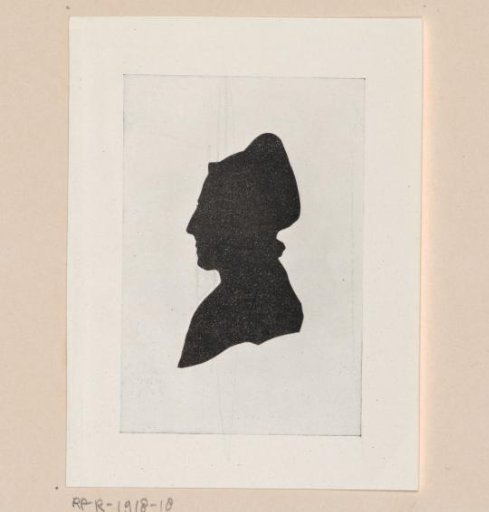 Silhouette portrait of Wilhelmina van der Putten-Maas