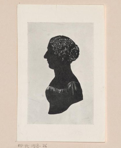 Silhouette portrait of Wilhelmina Cornelia Maas