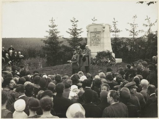 Unveiling of the Monument for the Belgians Fallen at Quatre-Bras (1815), 1926