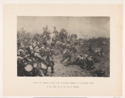 Painting of Chassé's attack during the Battle of Waterloo, 1815