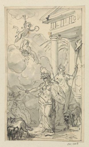 Mythological scene with Minerva