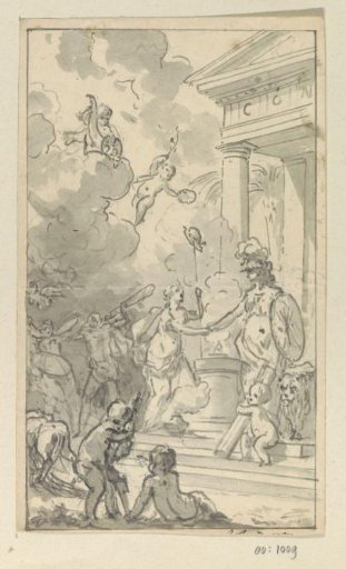 Mythological scene with Minerva