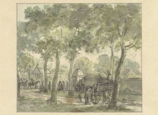 Country road along a wall with a dome
