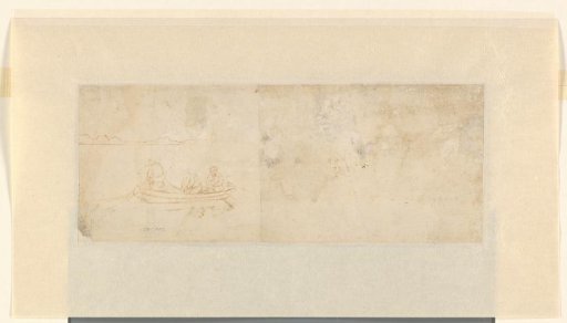 Sketch of Three Fishermen in a Rowing Boat