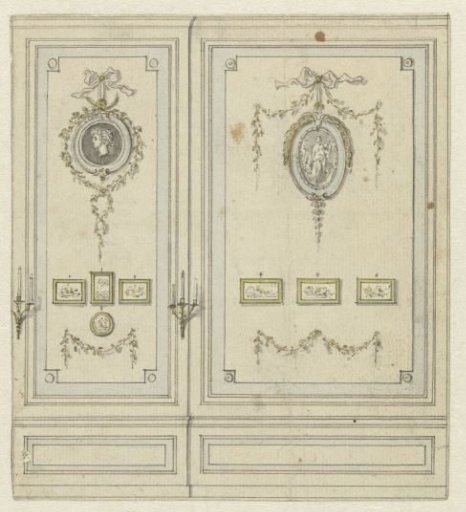 Design for a part of a wall for the side room of Van Hasselt