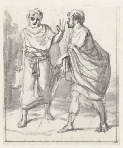 Laenas draws a circle in the sand around Antiochus IV Epiphanes