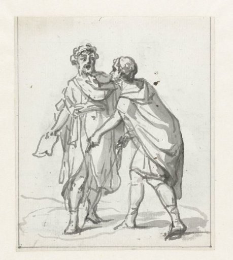 Laenas draws a circle in the sand around Antiochus IV Epiphanes